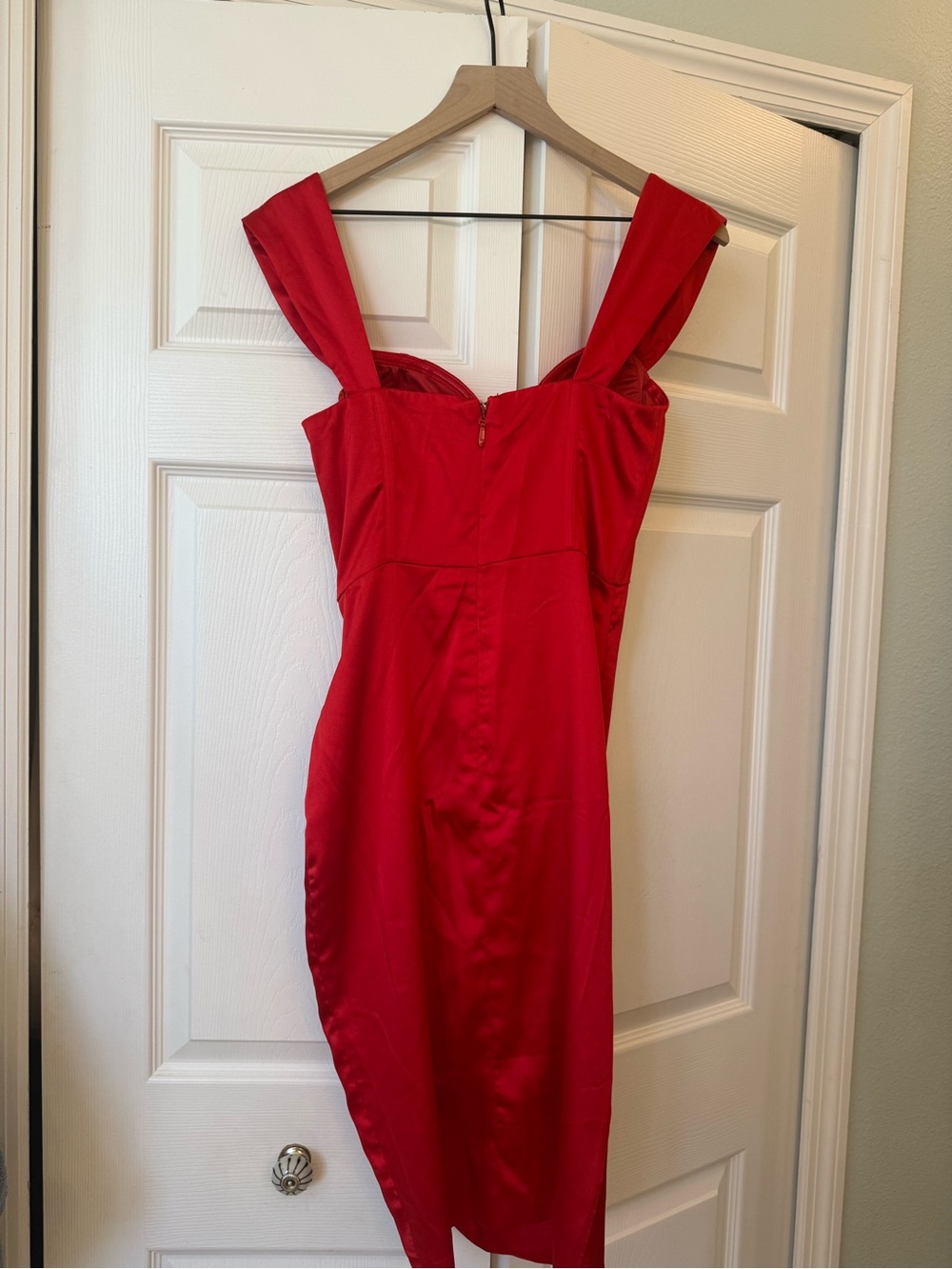 Miss circle New York red Hedy Satin Corset Dress Size Small - Picture 5 of 8